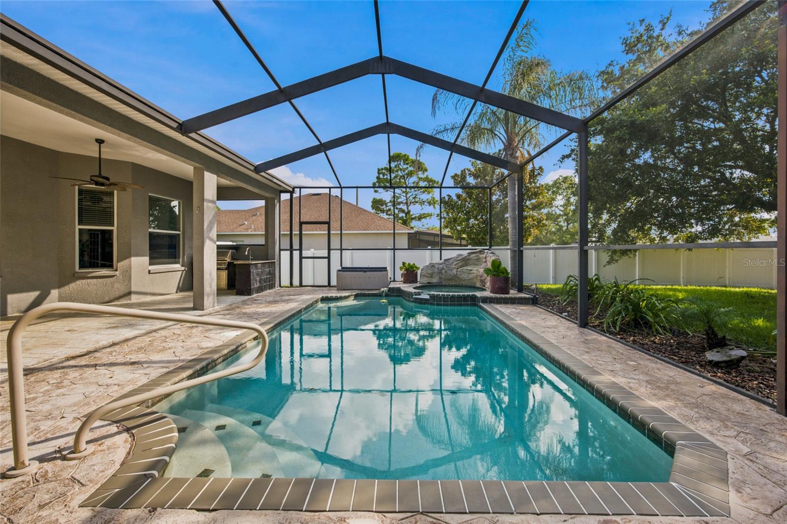 Pool / Spa, Stonework and Large Covered Patio