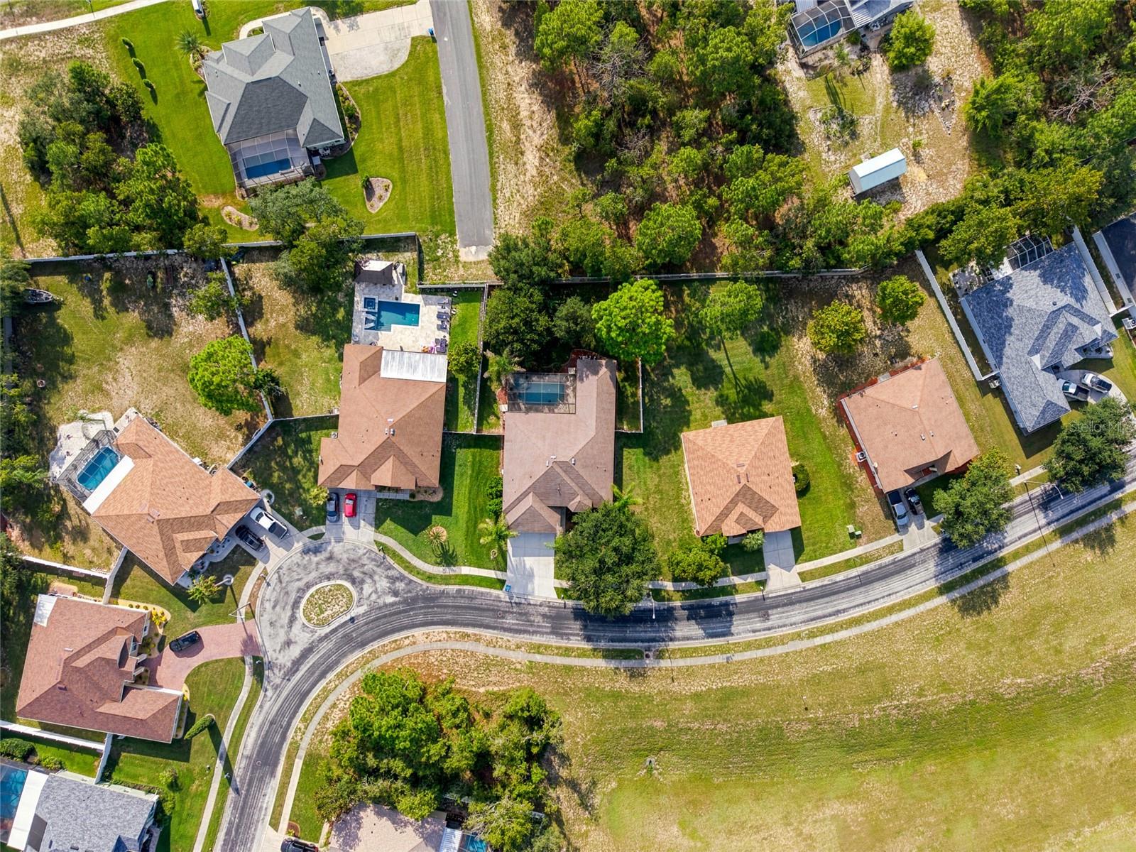 Larger backyard in Sterling Hill - No House  directly in front of property.