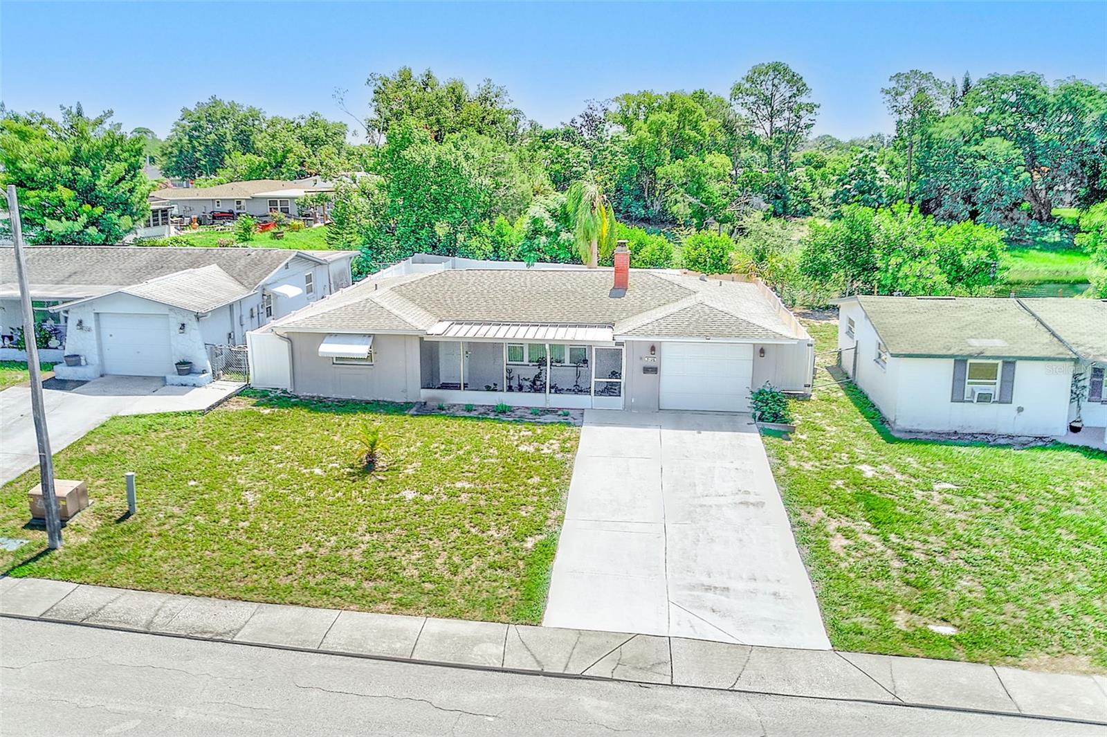 2nd aerial view of front of home