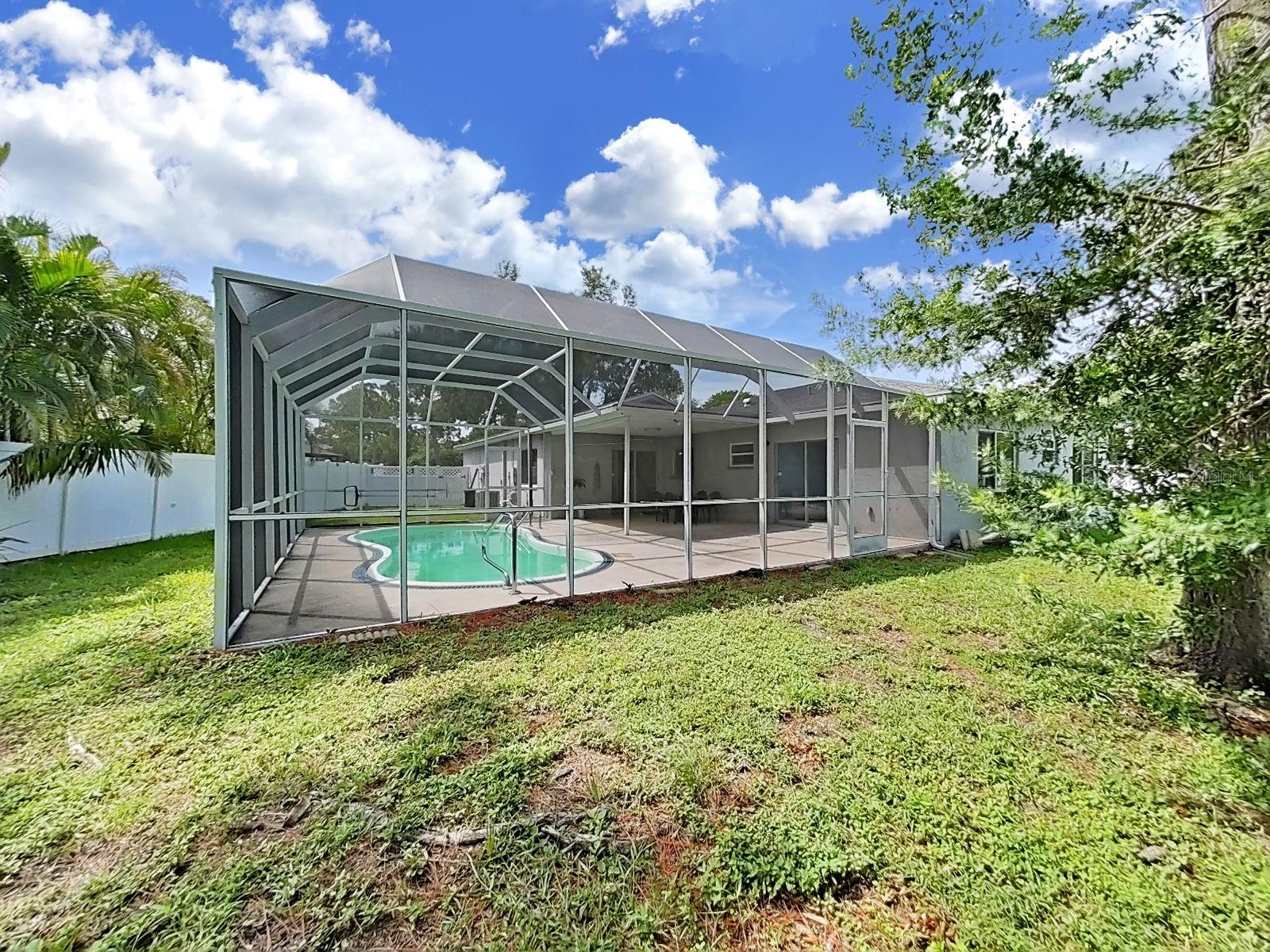 Oversized backyard
