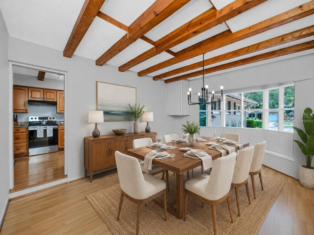 Virtually staged Main House formal dining room/bonus space 12x15