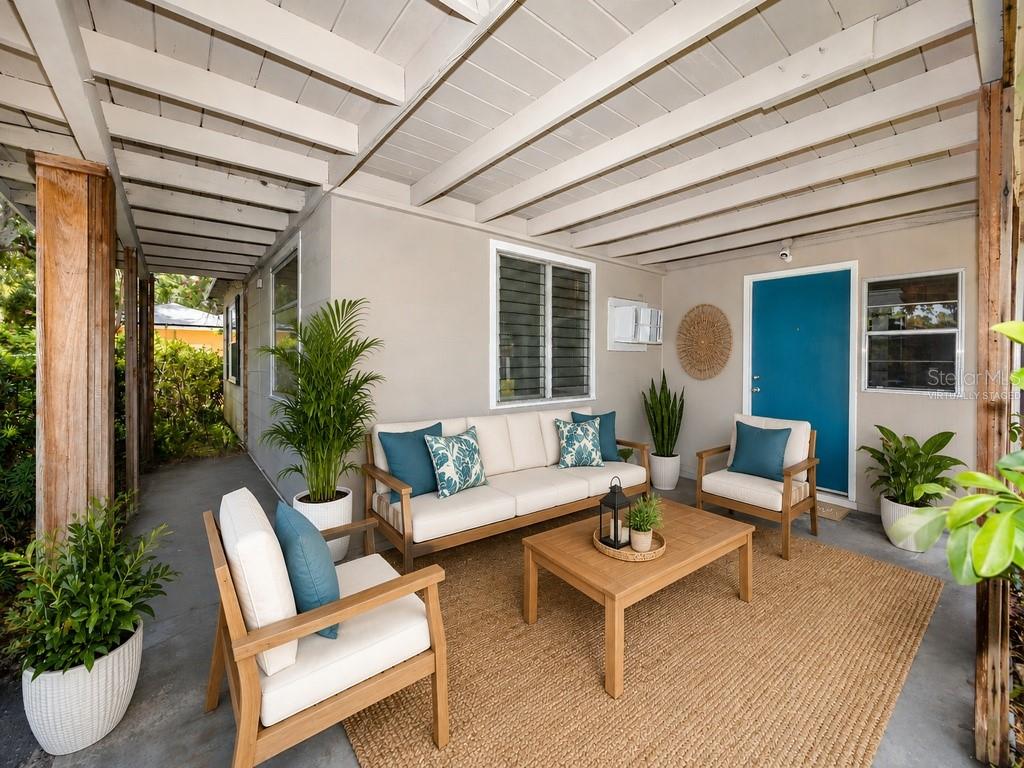 Virtually staged Carport/Entertainment Space/Future Screened Porch