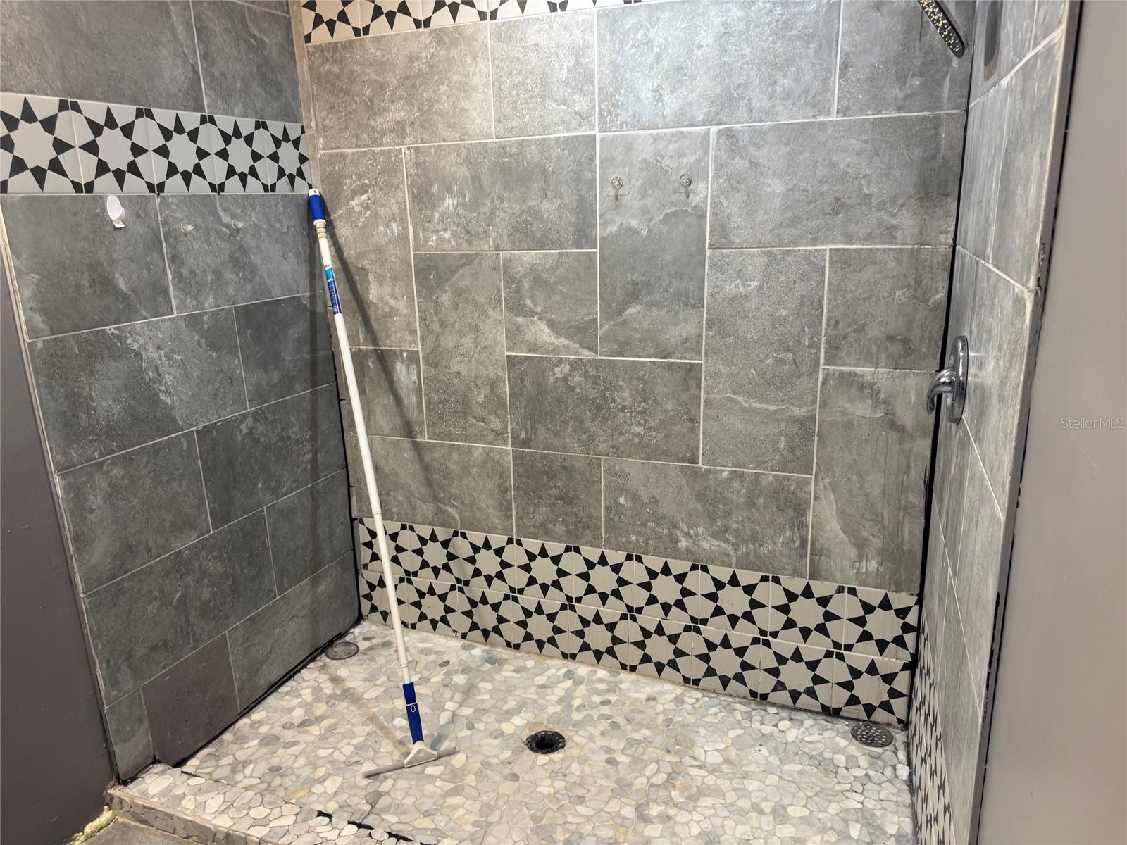 Tiled shower in ADU