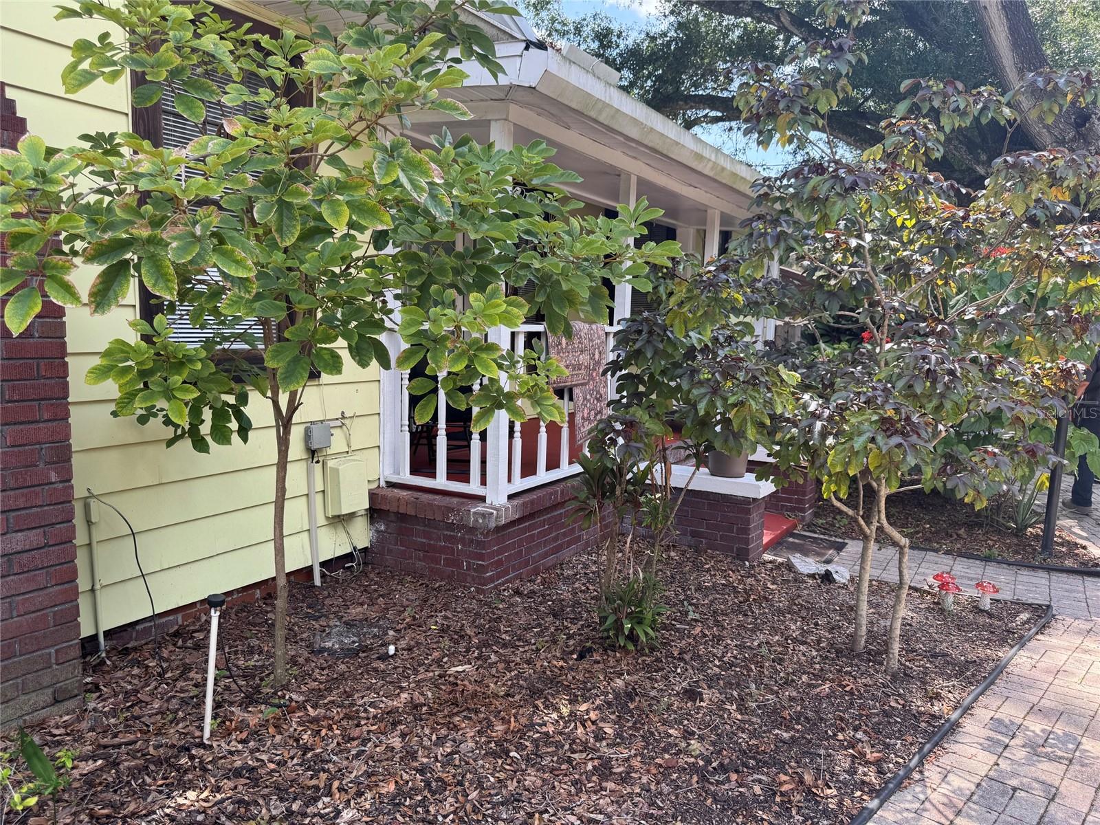 Covered side porch