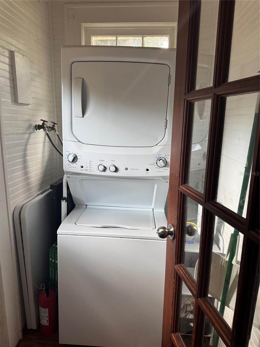 Laundry room on back portch