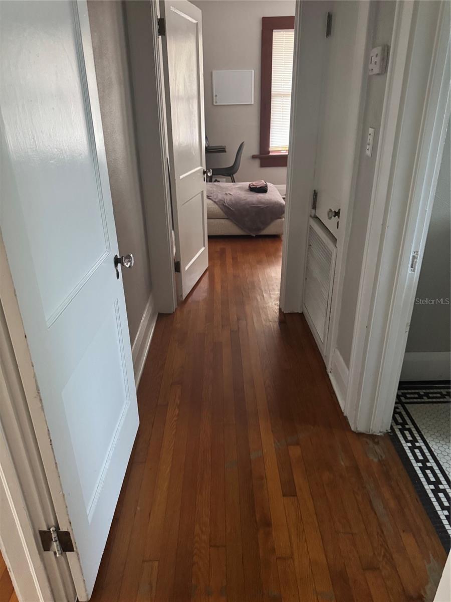 Hallway to second bedroom and bathroom