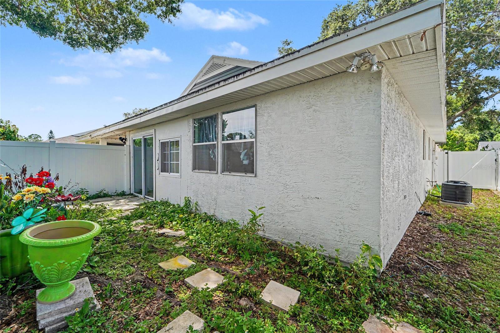 Back and Side yard, all fenced