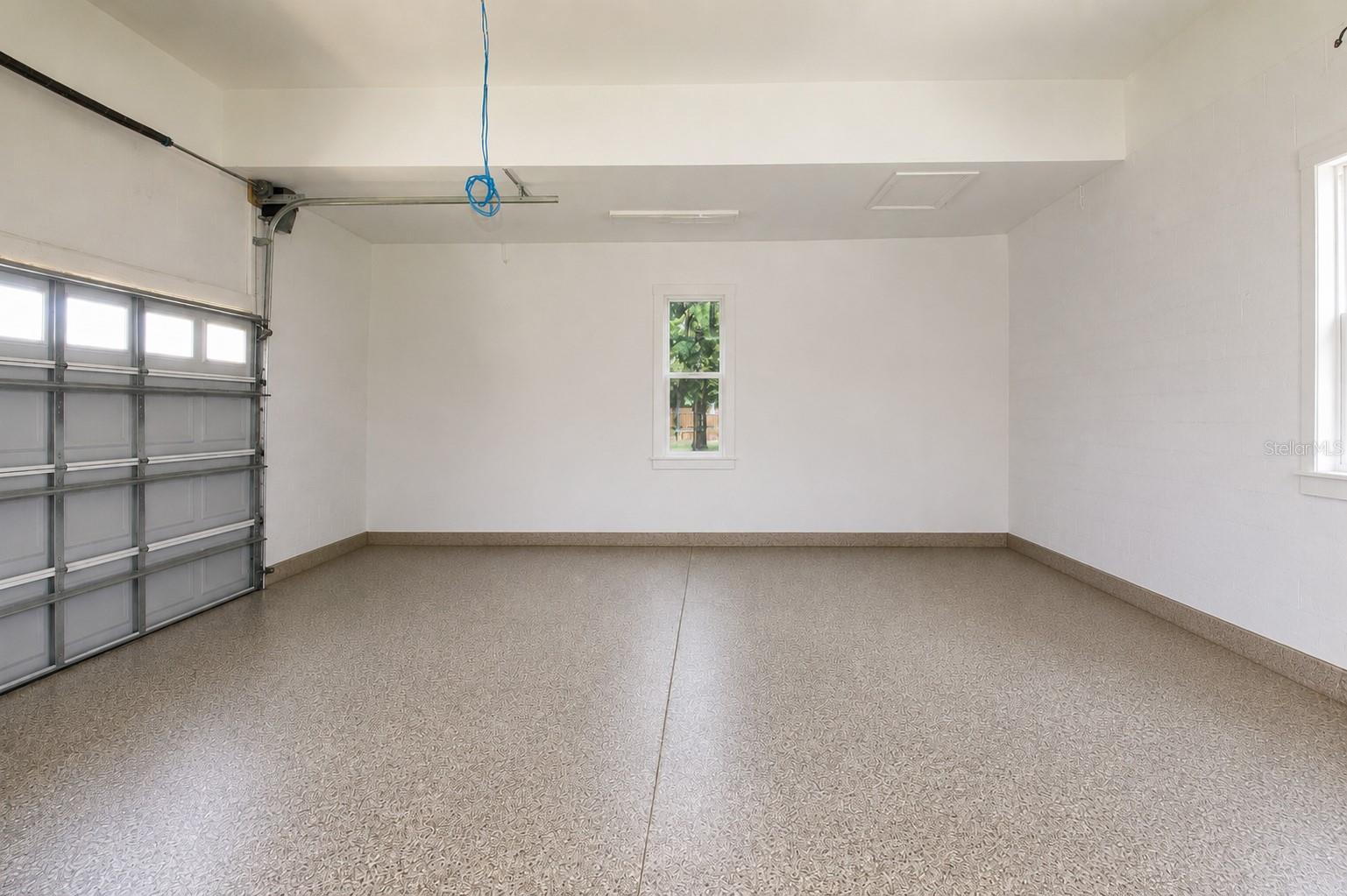 Staged view of garage