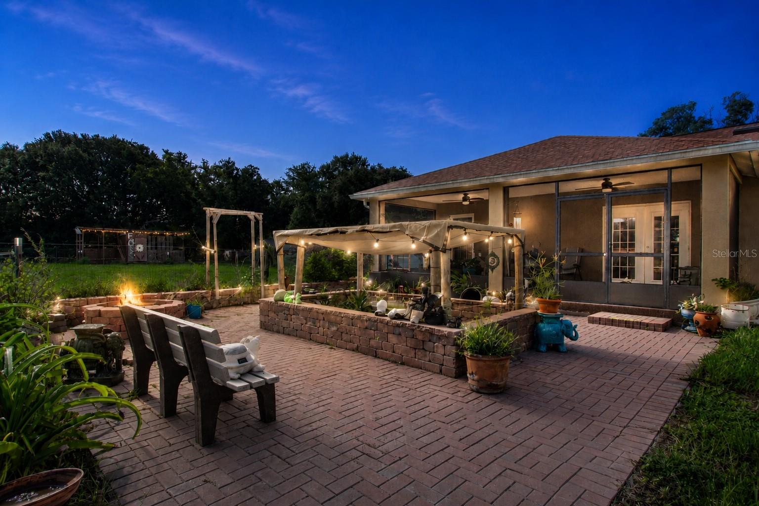 Staged twilight view