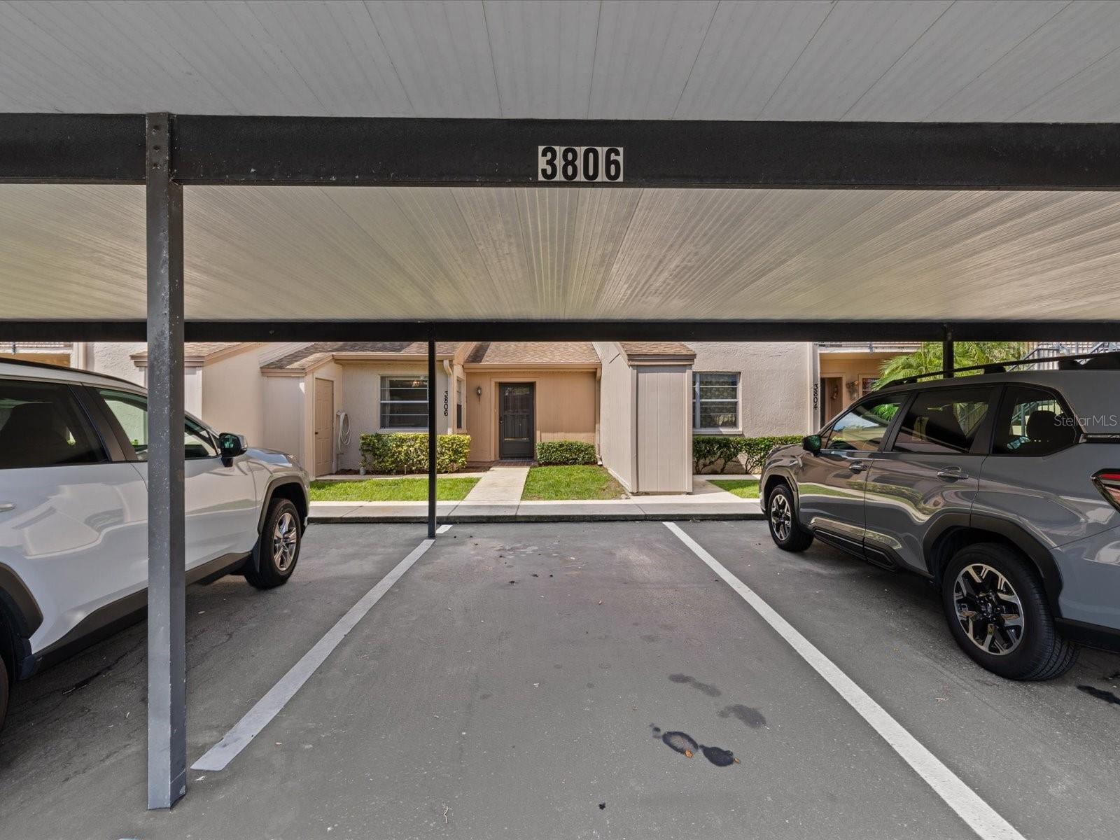 Assigned Carport 3806 Directly in Front of Condo