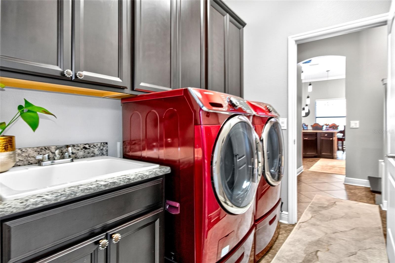 Laundry room-upgraded cabinetry & laundry sink