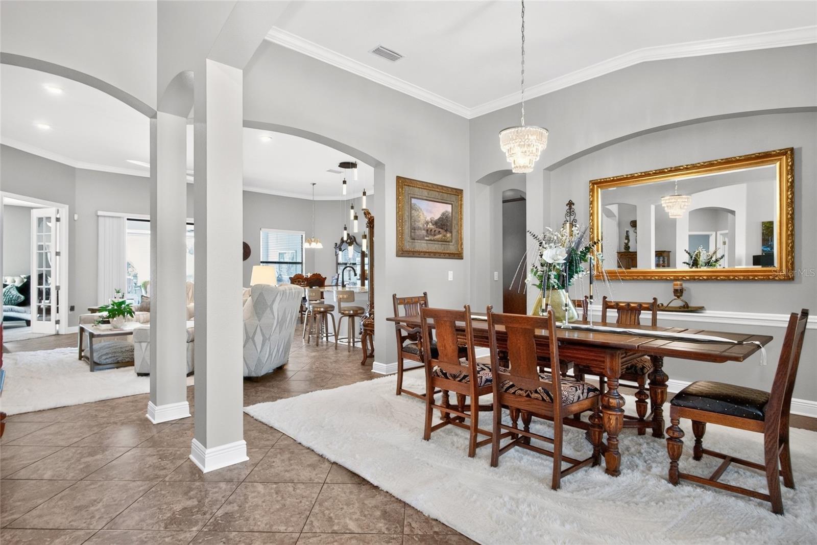 Custom dining room open plan