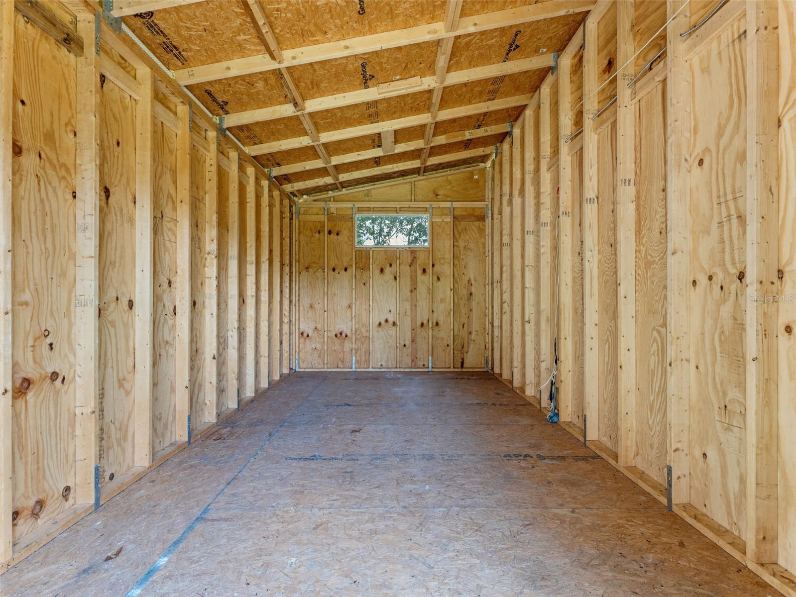 Interior Photo of Detached Shed