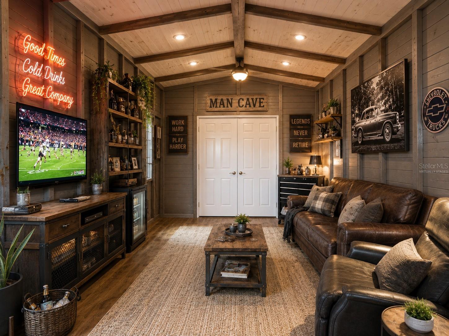 Virtually Staged Man Cave