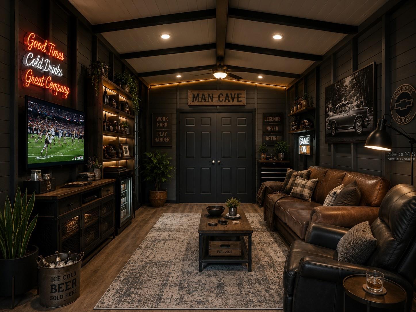 Virtually Staged Man Cave