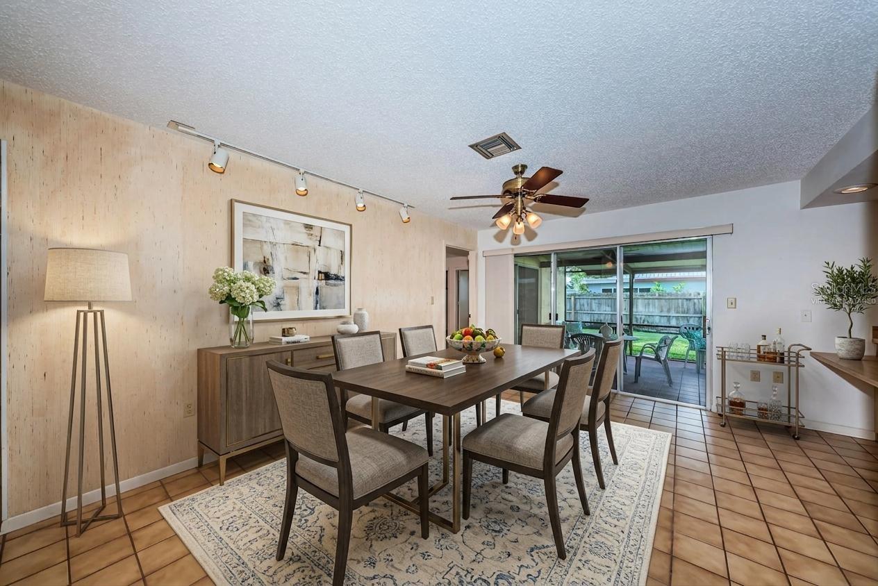 Dinette/eat in area in kitchen, virtually staged