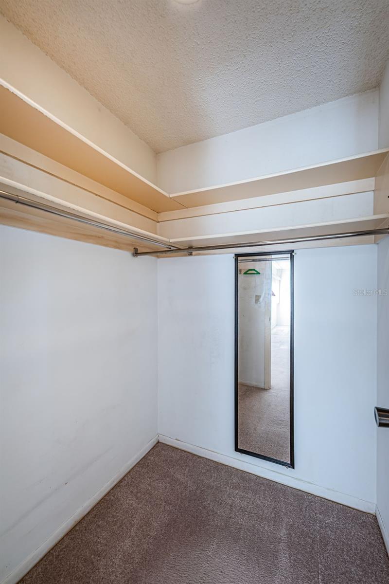 Walk in closet in primary