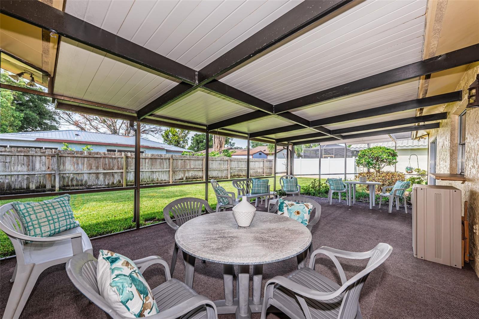 Screened back porch