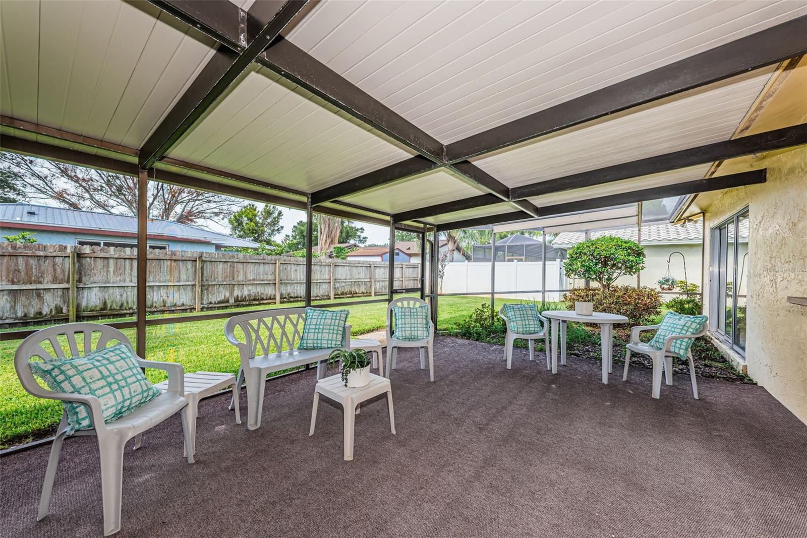 Screened back porch