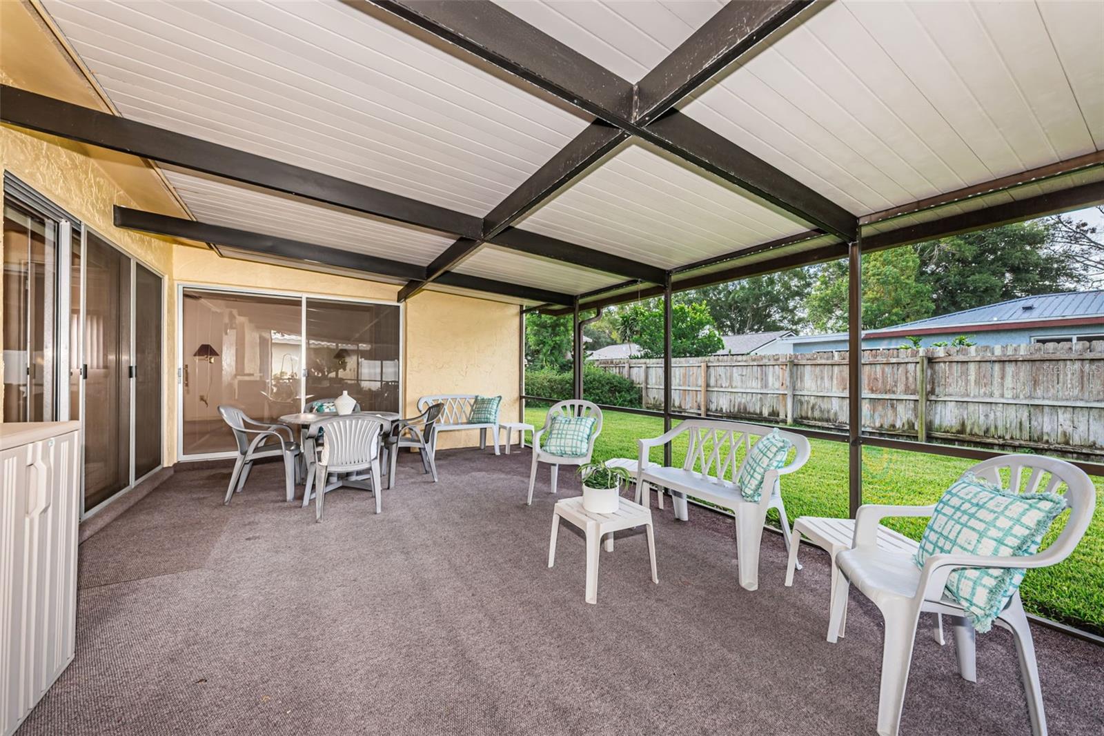 Screened back porch