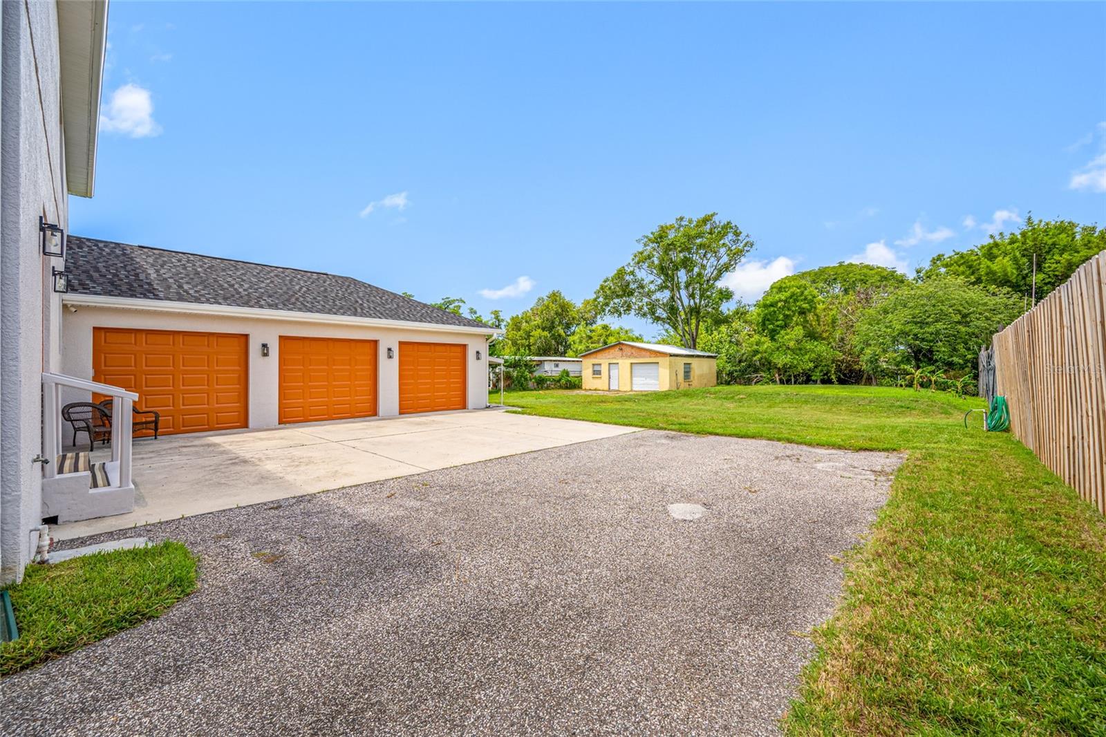 3 Car Garage at Rear of House