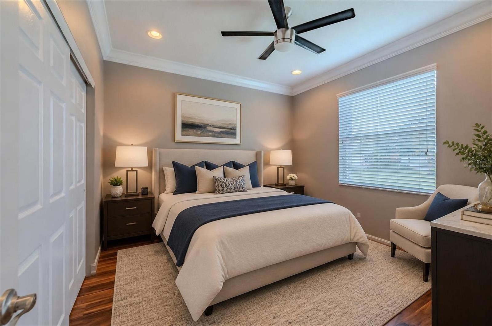 Virtually Staged Guest Bedroom