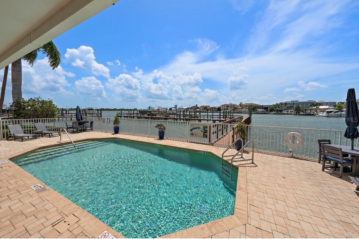 Heated, Saltwater Pool overlooking the bay