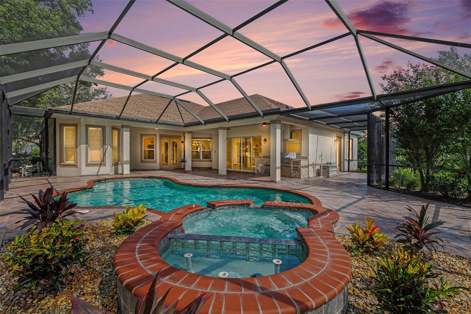 Salt pool and heated spa
