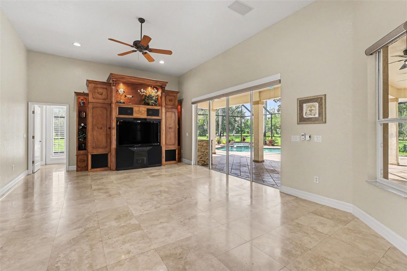 Custom built entertainment center in Great Room