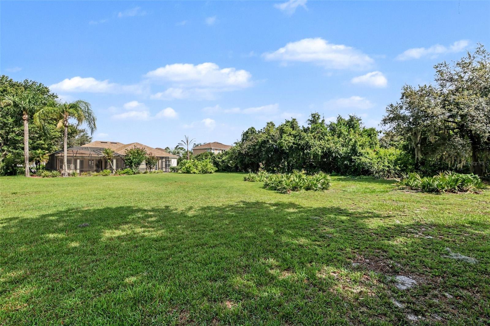 Rear view of the home from back yard