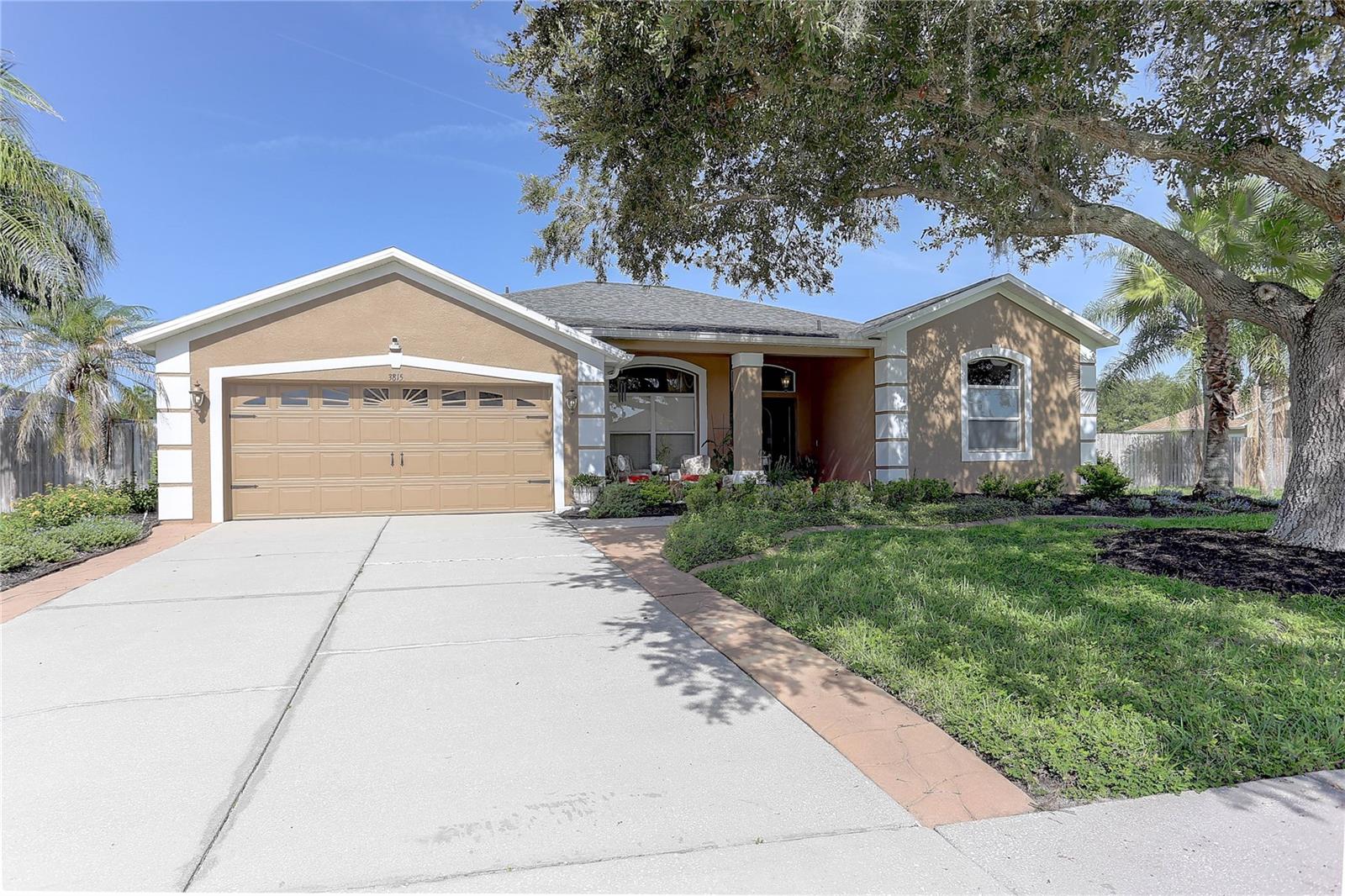 Front, 2 Car Garage