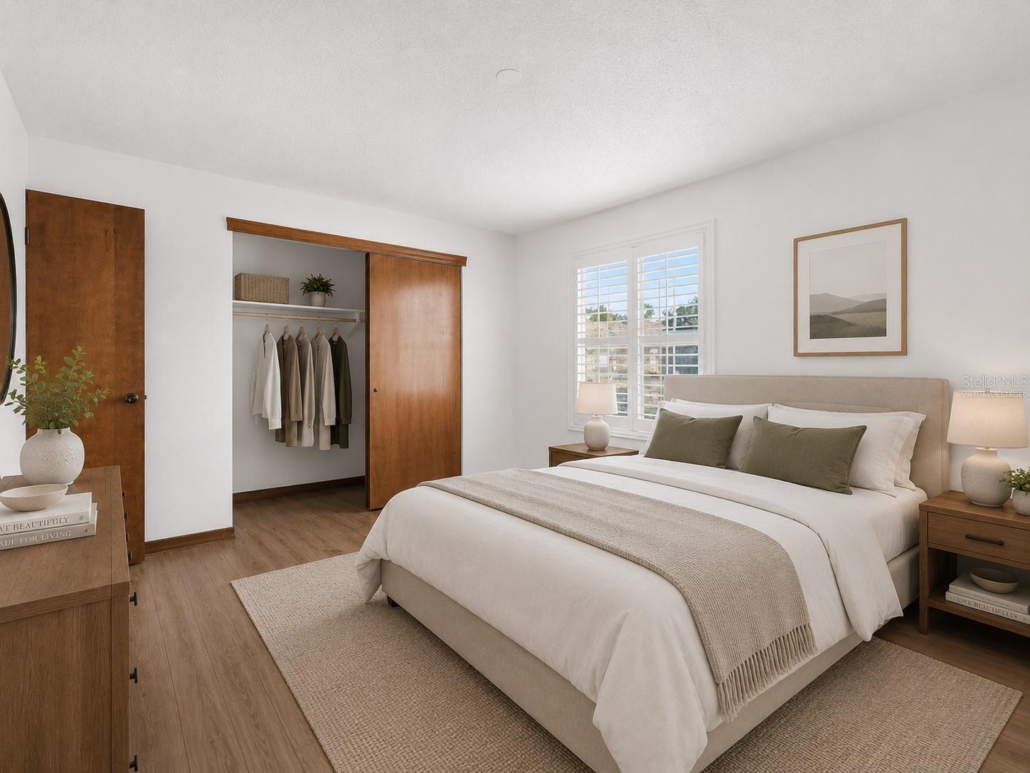 Virtually Staged Bedroom 1- 2nd Floor