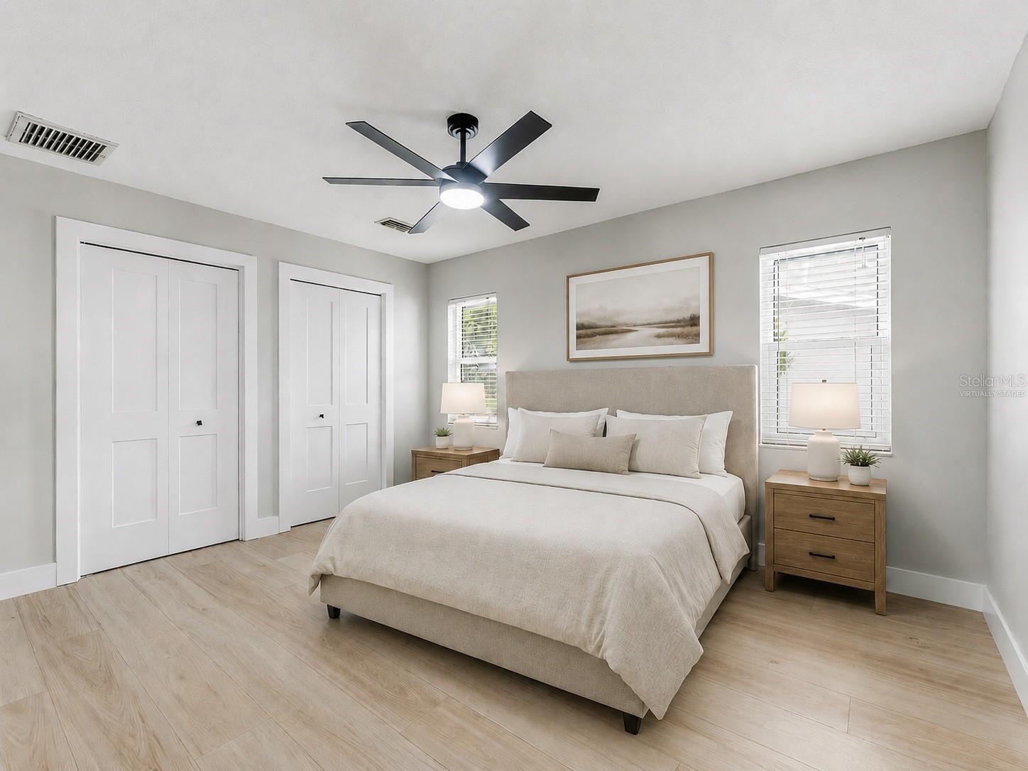 Virtually staged bedroom 3