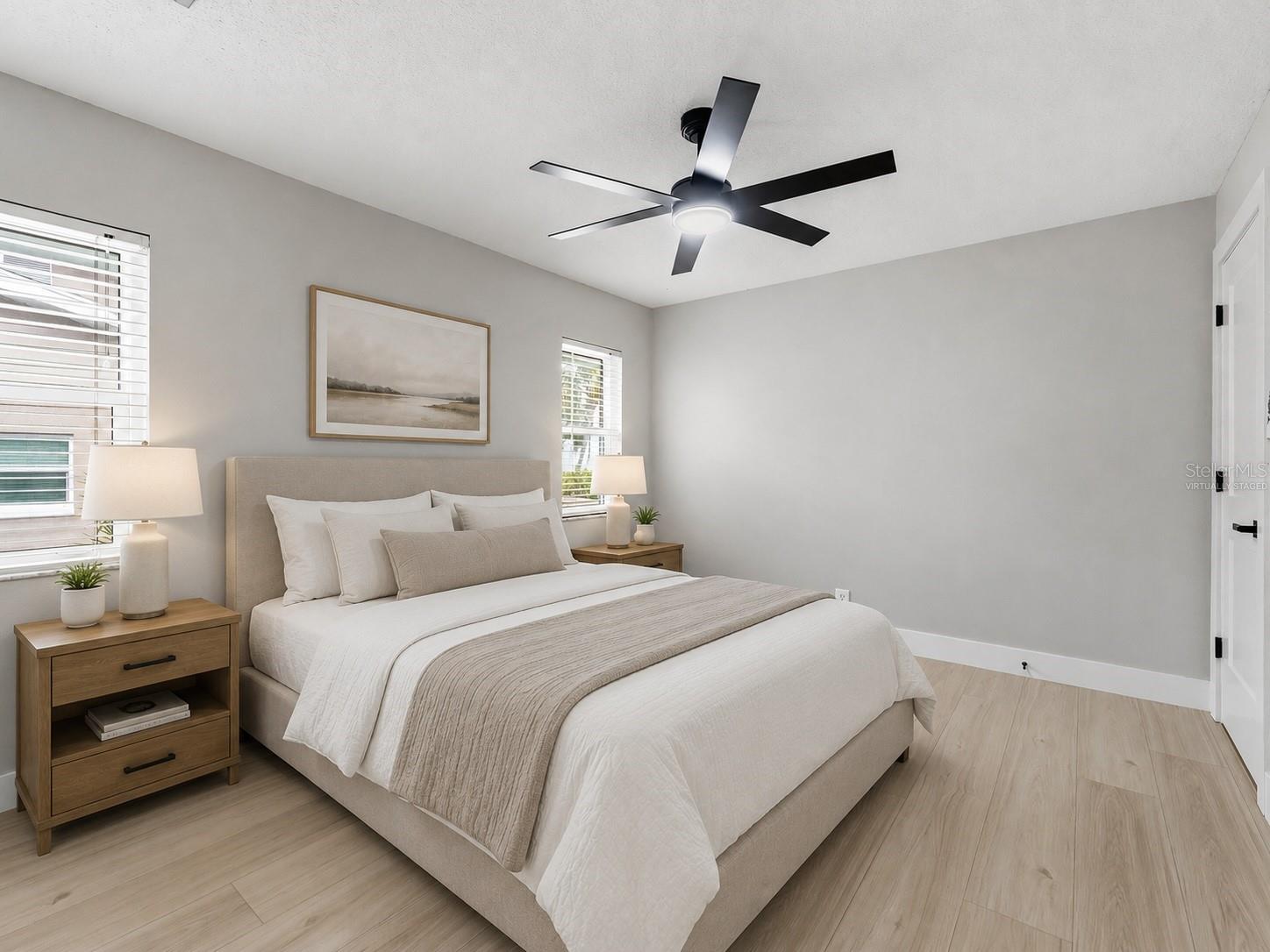 Virtually staged bedroom 3