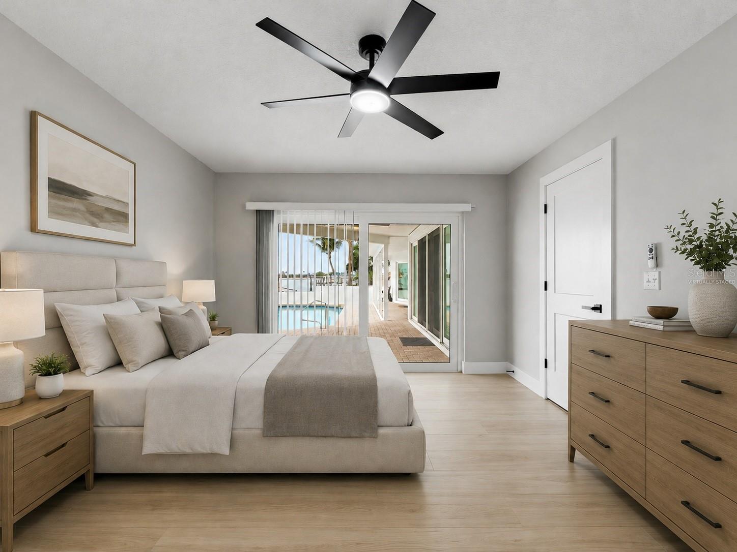 Virtually staged bedroom 4