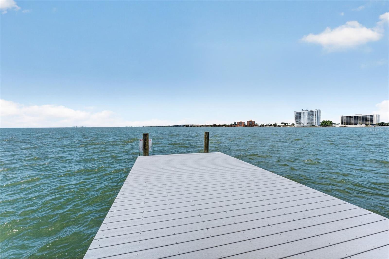 Enjoy stunning open water views of Tampa Bay, perfect for boating, fishing, and endless waterfront relaxation.