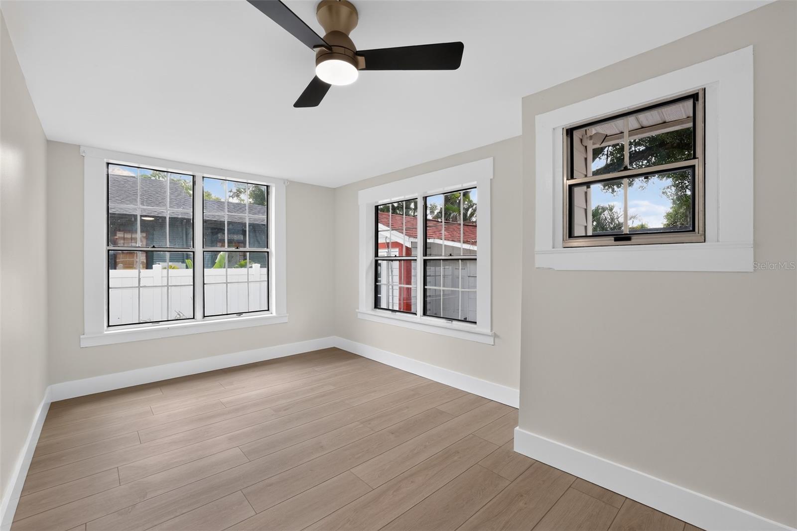 Spacious third bedroom (approx. 13' x 11') in this classic 1922 bungalow