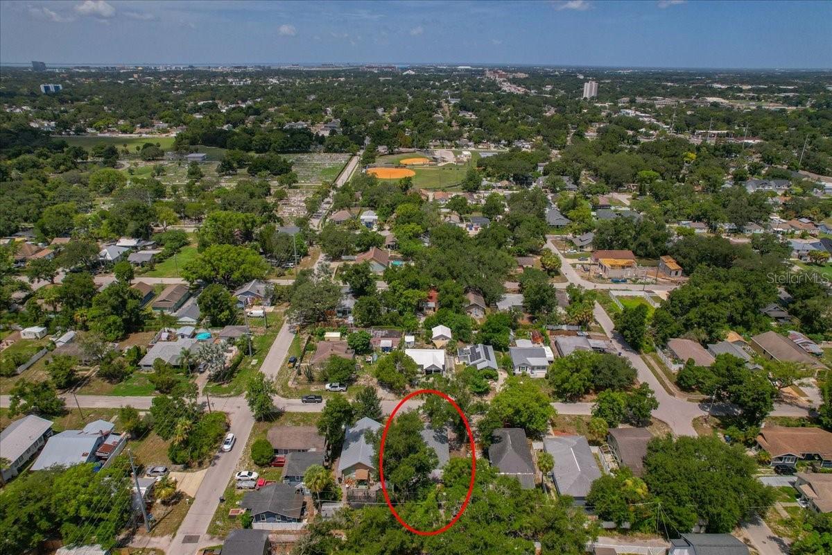 Looking west towards Riverside Heights