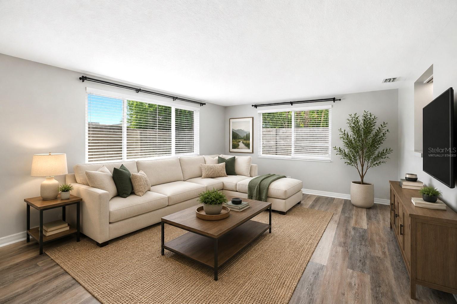 Virtually Staged Family Room