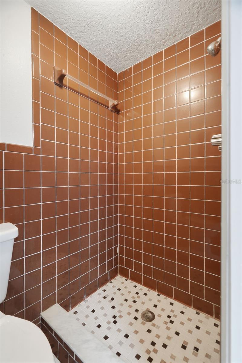 Half-Bath with Toilet & Shower in Garage