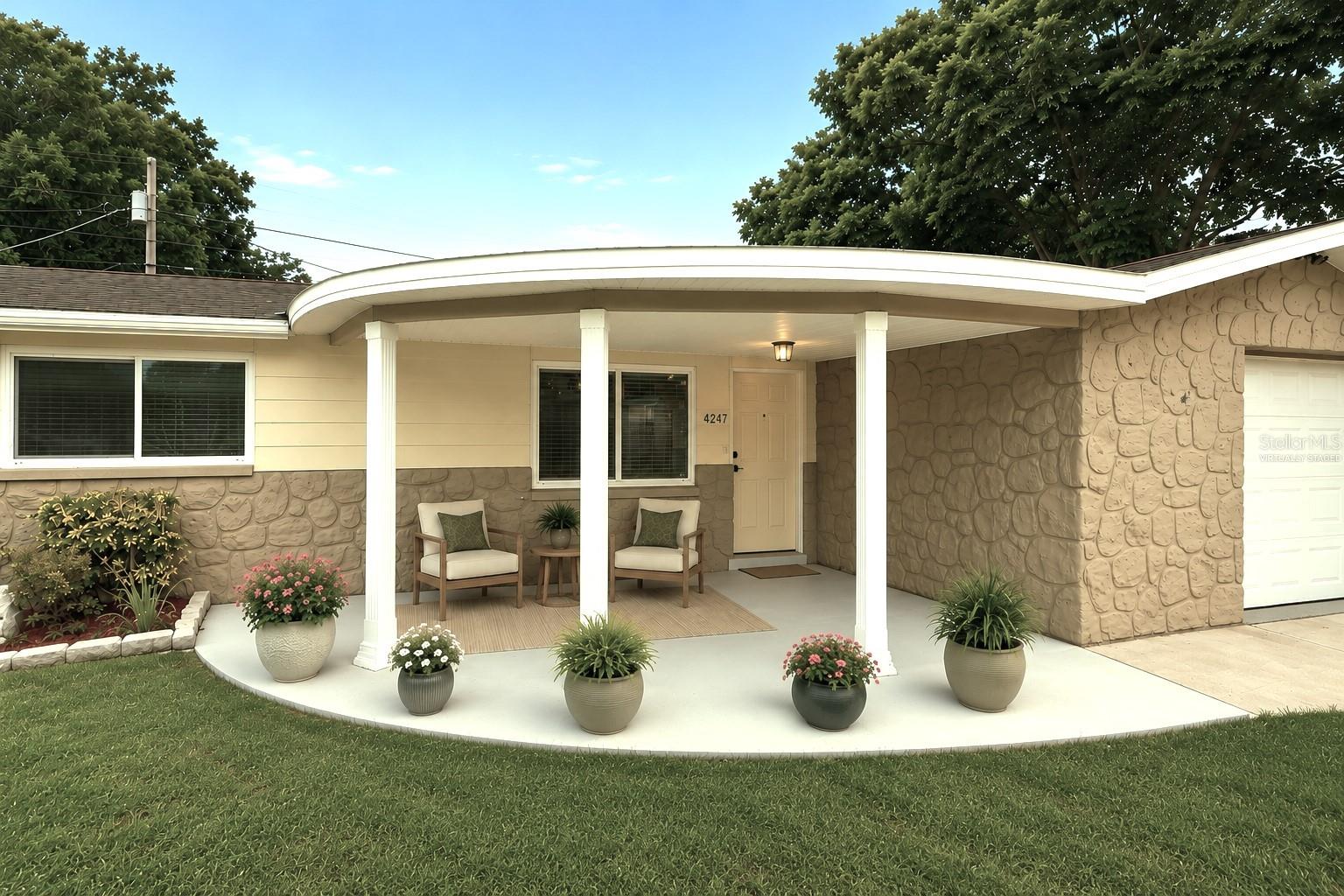 Virtually Staged Front Porch