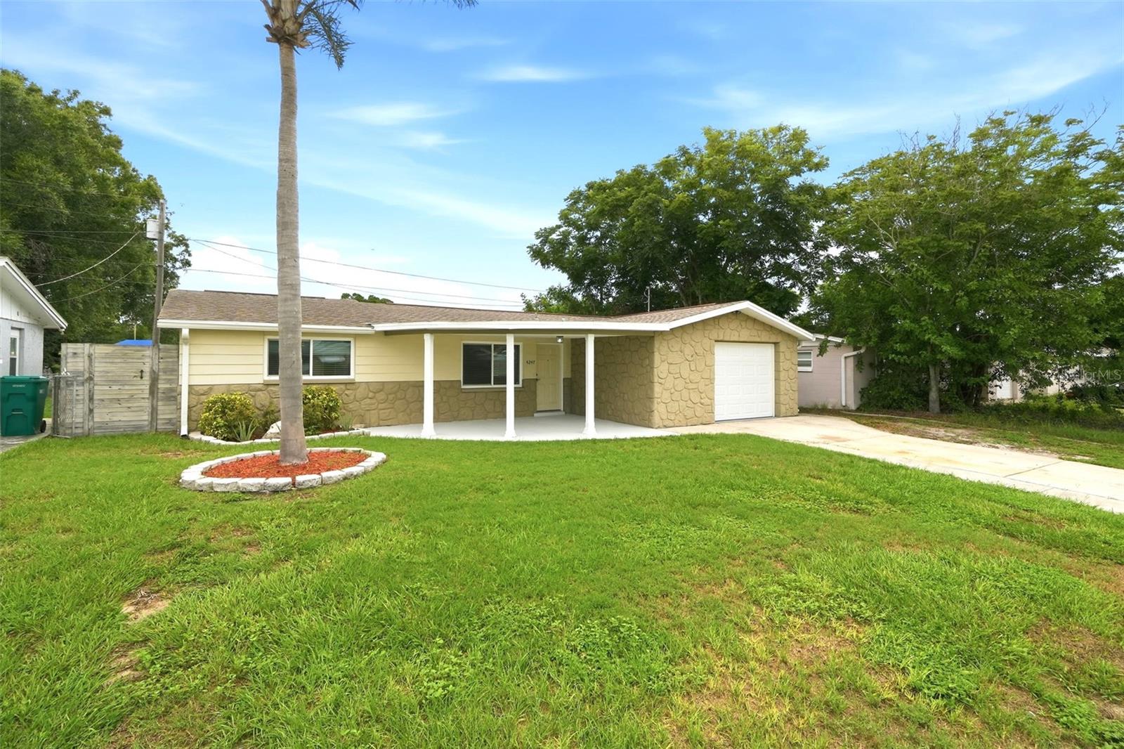 Large front yard