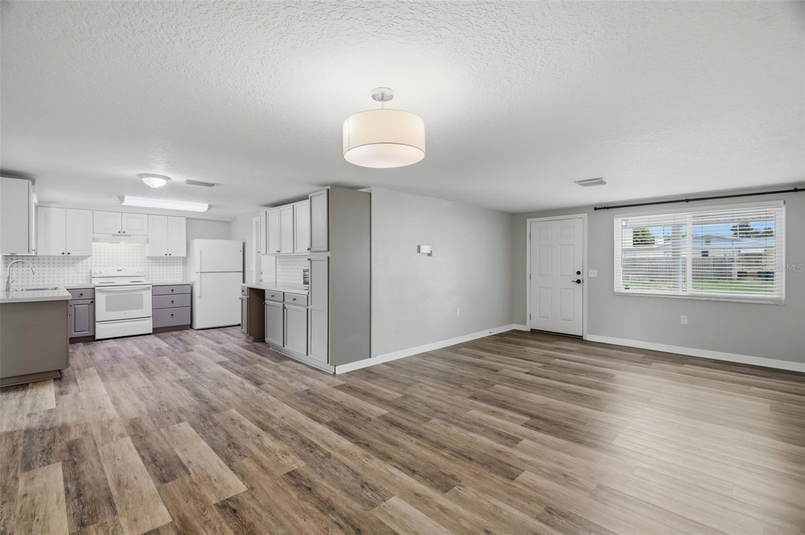 Living Room/Dining Room combo, leading into Kitchen