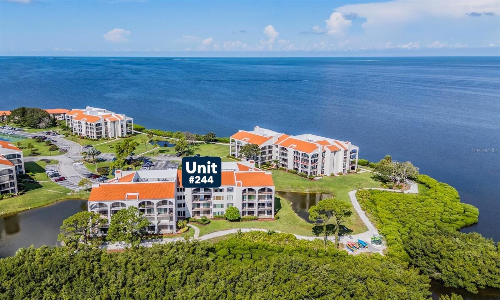 Aerial of Building and Unit Location on the Gulf