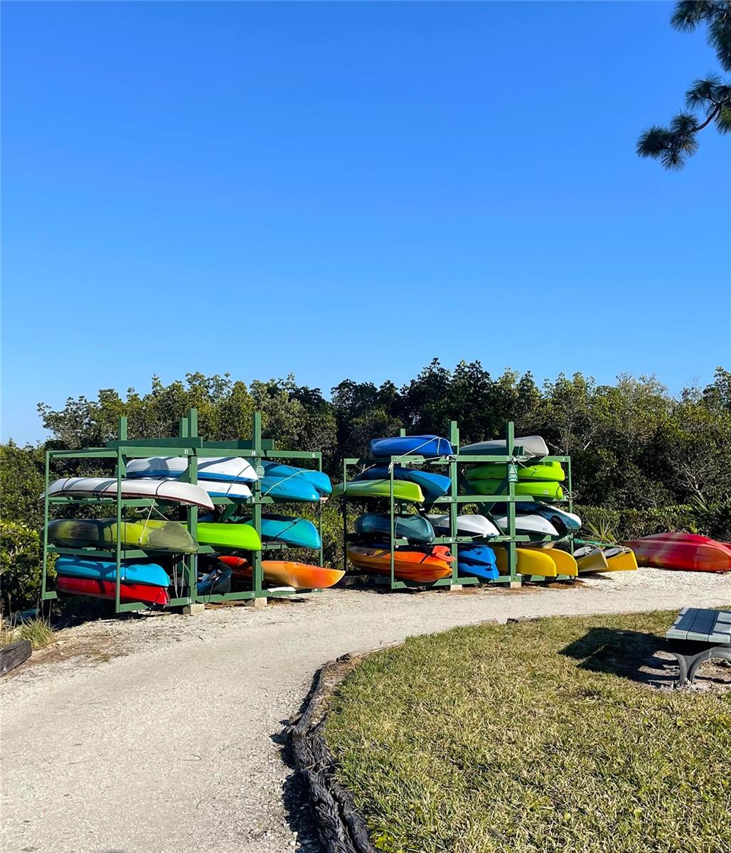 Kayak Storage and Launch Area
