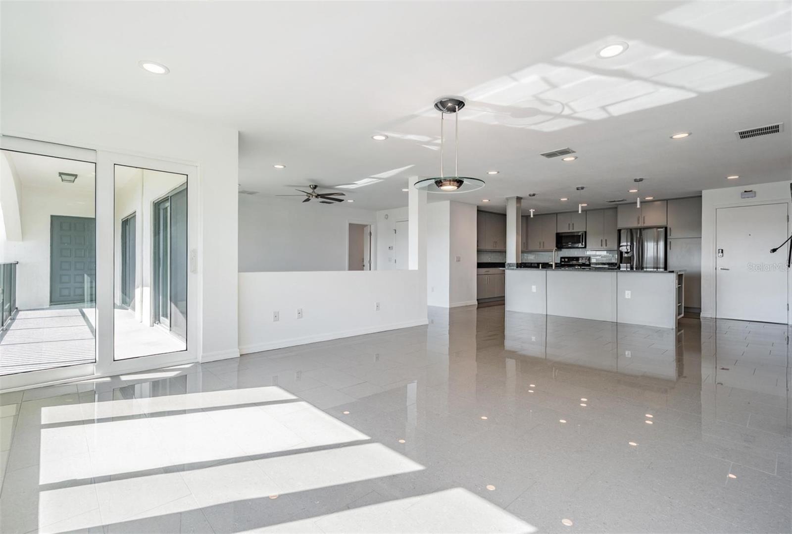 Family Room with Entrance to Balcony
