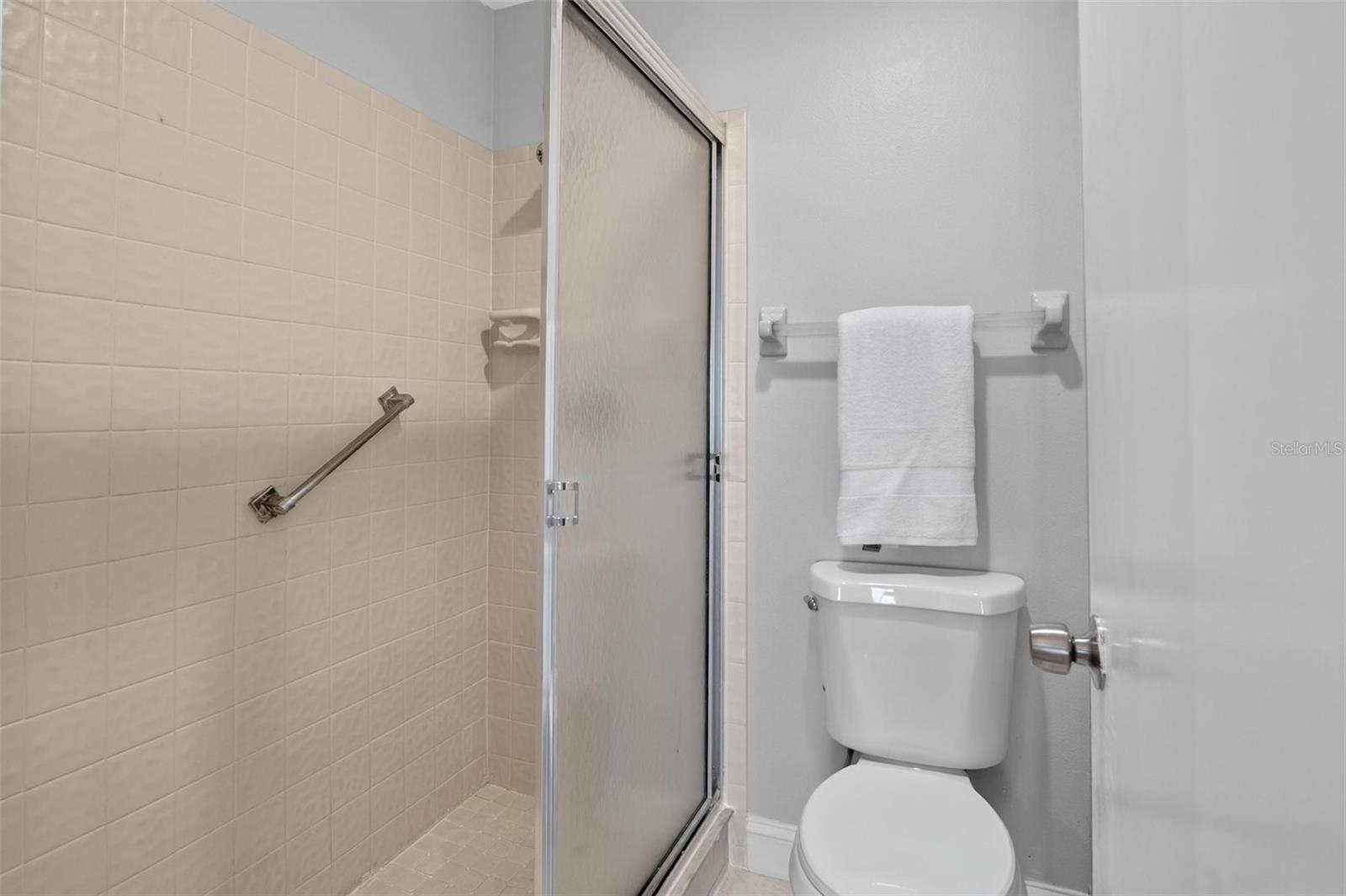 Primary bathroom with walk-in shower