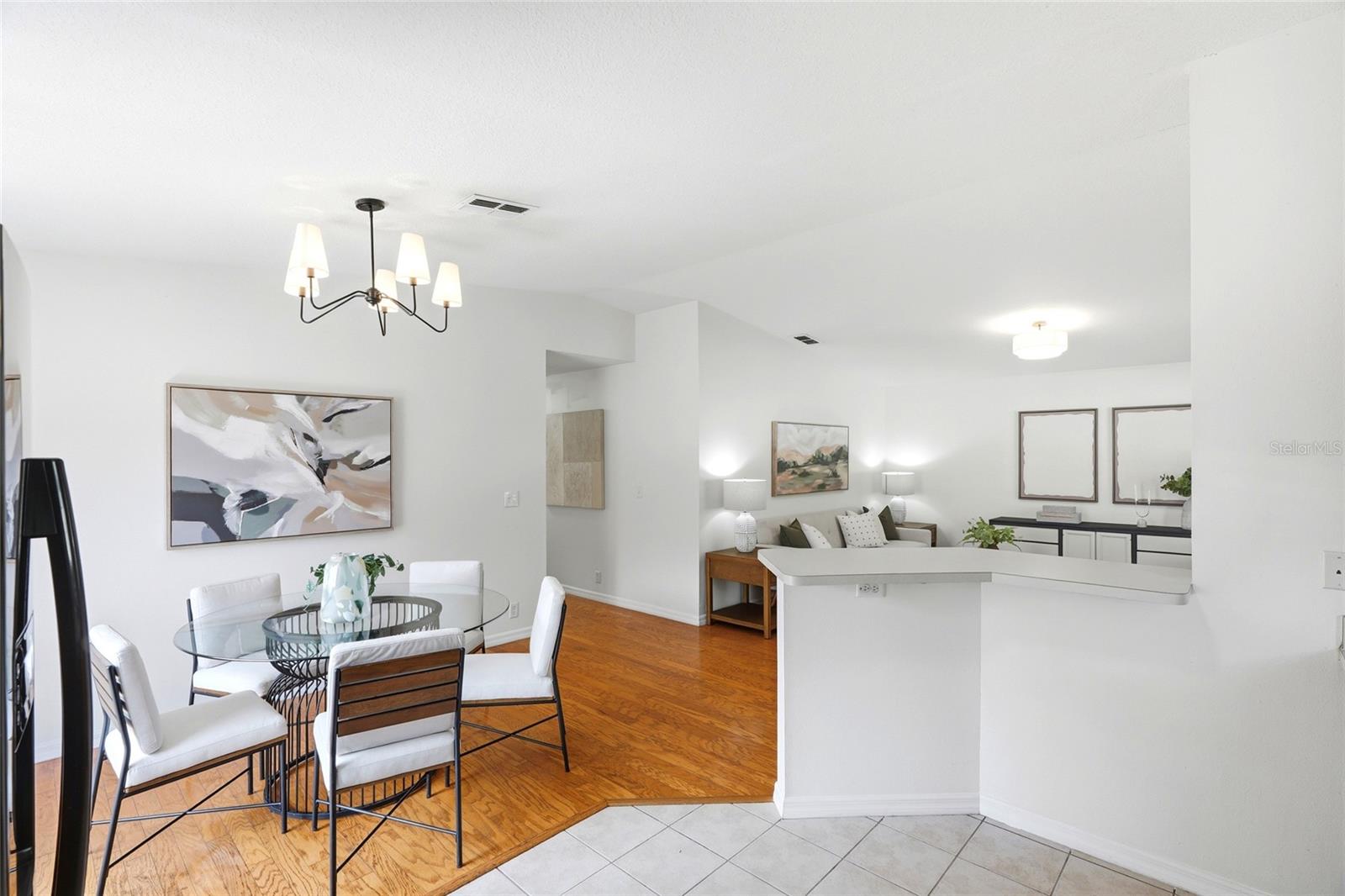 Bar height seating could be possible from both sides of the breakfast nook