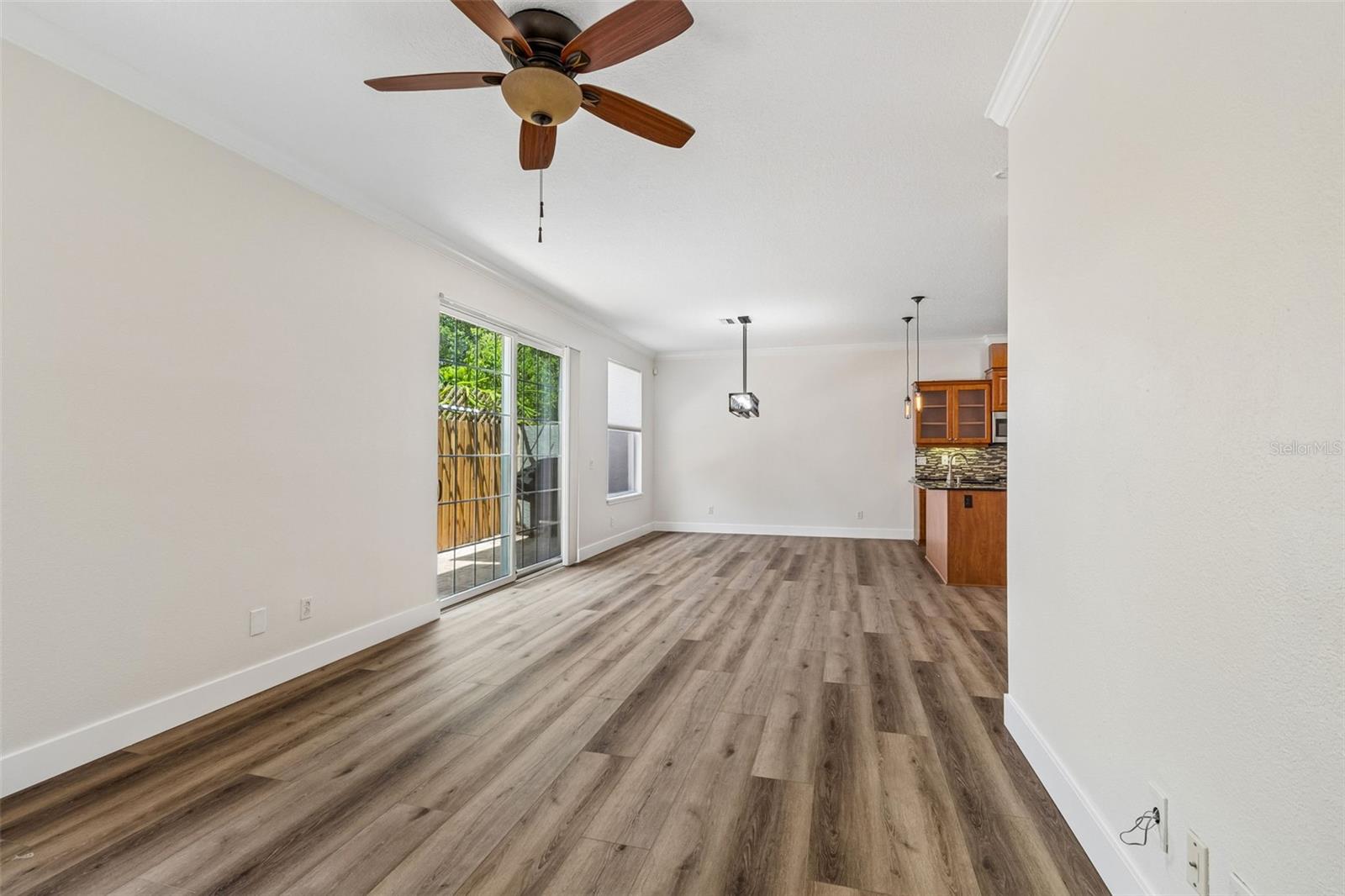 living room and dining room
