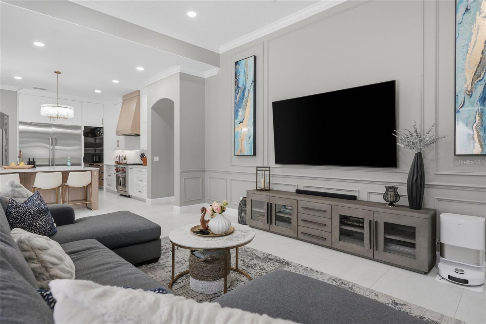 Large Family room located just off the kitchen.